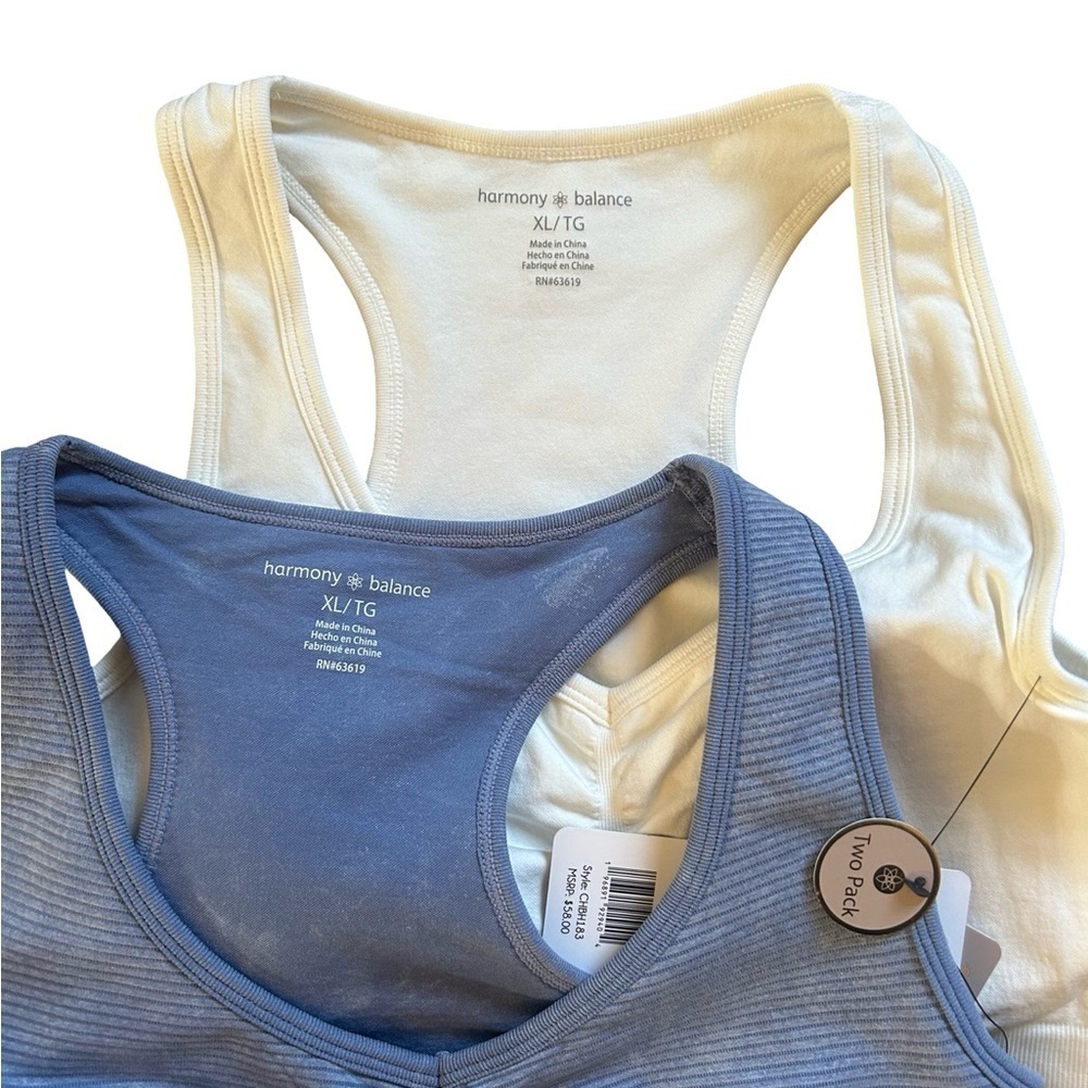 NWT Harmony & Balance Women’s Bra Set – 2-Pack Blue & White, Size XL - Picture 6 of 9